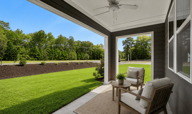 Townhome Private Back Porch  in Wilmington, NC at Aeris at Avenue One.
